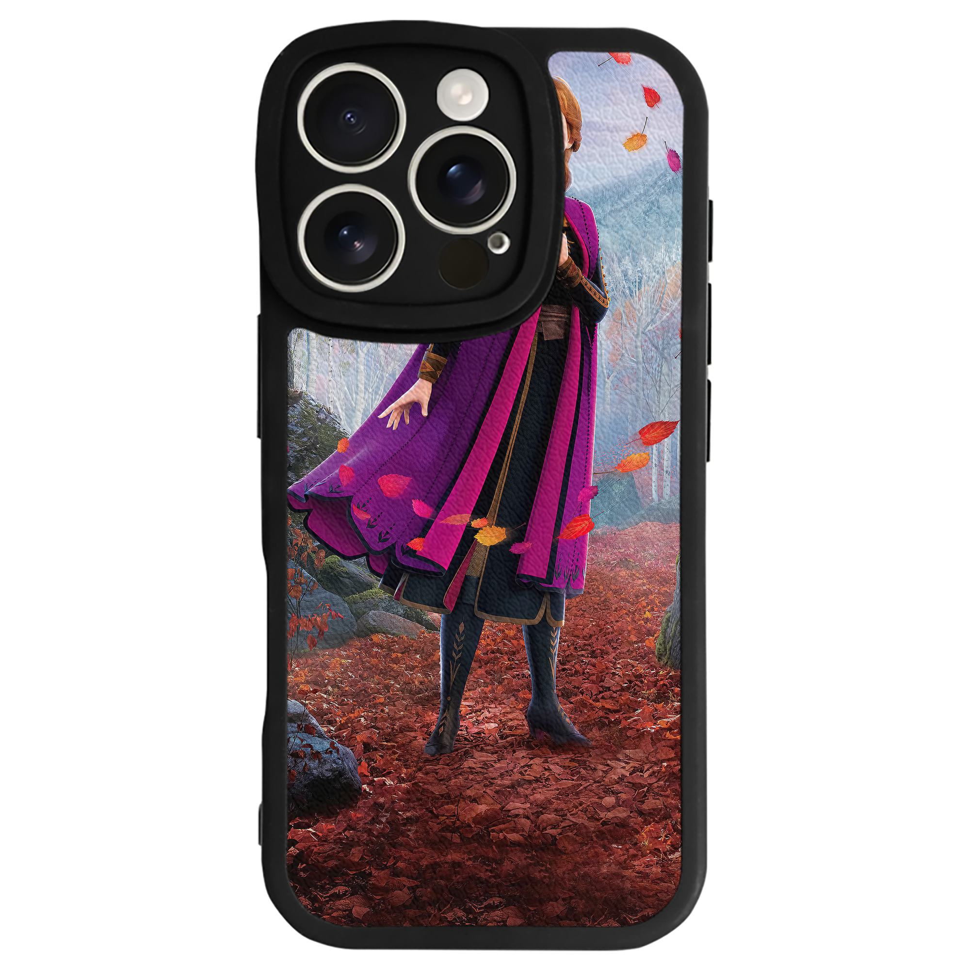 （画像用） アナと雪の女王 アンナ エルサ Frozen Anna Elsa 【iPhone 16シリーズ対応】シリコンスマホケース（レザー調） 材質：シリコン